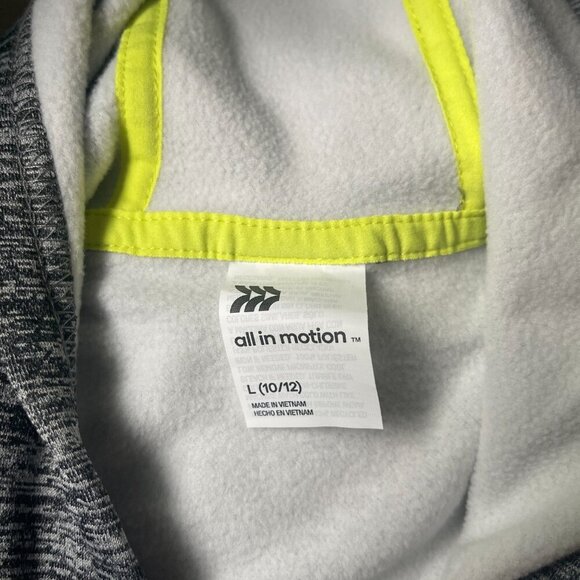 All In Motion Youth Pullover Hoodie L (10/12) Heather Gray with Thumbholes, NWT - Picture 7 of 7